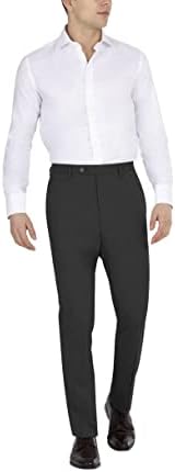 Панталони за мъжки костюм на DKNY, Черни Обикновена, 36 W x 29 Л