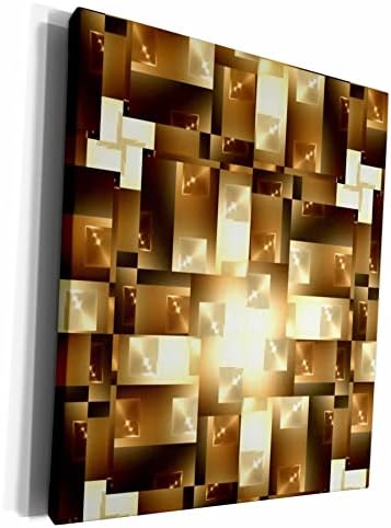 Триизмерно изображение на Геометрични Металлика оцветена в злато и бронз. - Холщовая обвивка музеен клас (cw_355225_1)