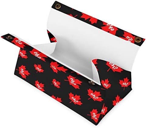 FunnyStar Eh Canada Maple ПУ Тъканно Чанта Преносима Кутия За Салфетки Калъф с Модерен Калъф За Съхранение за Баня Нощни Шкафчета Авто Офис