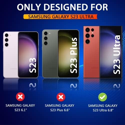 NBiefuny [3 опаковки] Samsung Galaxy S23 Ultra Screen Protector, Гъвкаво защитно фолио за екрана с 6.8 инча [Не стъклена] [Поддръжка на пръстови отпечатъци] [Пълно покритие] [Лесна инсталация]