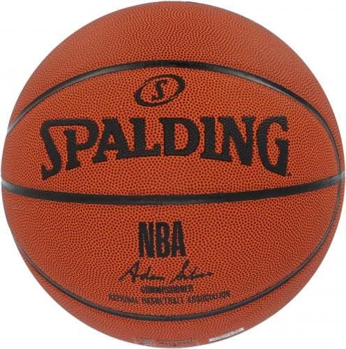 Баскетбол на бял панел с автограф на Кейда Каннингема Детройт Пистънс Сполдинг - Баскетболни топки с автографи