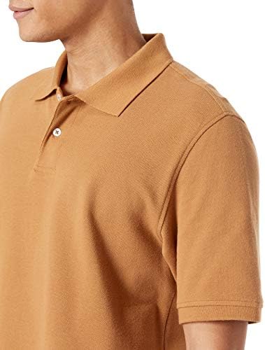 Мъжки памучен риза поло Pique от Essentials обикновен cut (на разположение в големи и високи размери)