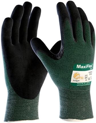 Работни ръкавици MaxiFlex 34-8743 ATG с устойчиво на гумата нитриловым покритие в Зелен цвят от Нитрил