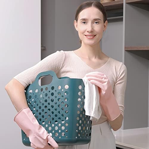 COOLJOB Големи многократна употреба гумени ръкавици за миене на съдове (3 двойки) и по-големи за еднократна употреба