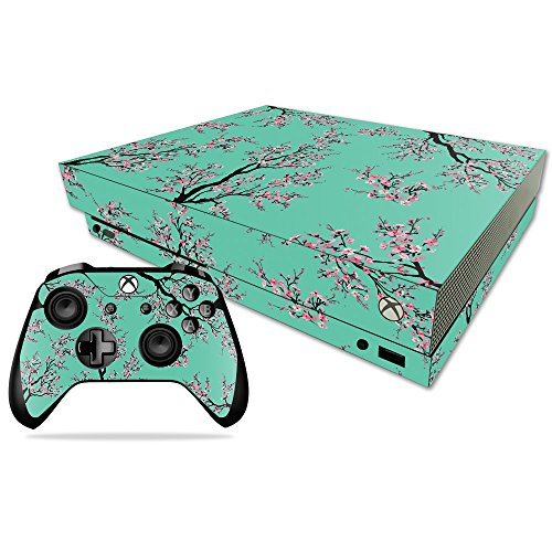 Корица MightySkins, съвместима с Microsoft Xbox One X - Cherry Blossom Tree | Защитно, здрава и уникална Vinyl