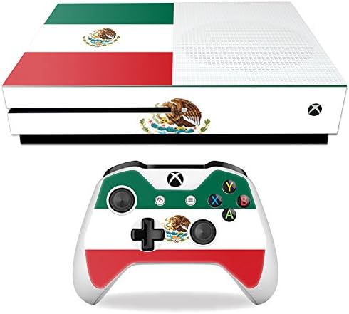 Корица MightySkins, съвместима с Microsoft Xbox One S - Мексикански флаг | Защитно, здрава и уникална Vinyl стикер | Лесно се
