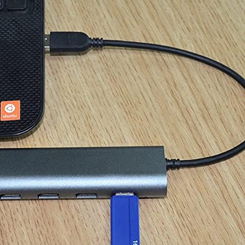 SJYDQ 4-Портов USB 3.0 Хъб От Алуминиева Сплав, Мултифункционален Високоскоростен Адаптер за Лаптоп