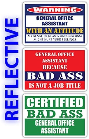 (x3) Сертифициран Централен Офис асистент със стикери на Готин задник | Забавна Идея за подарък за кариера по