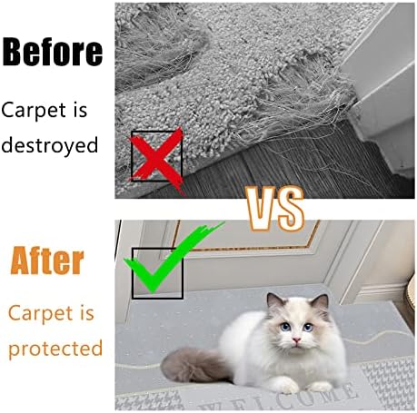 8,2 Фута протектор за котешки килим, нескользящий сверхпрочный пластмасов протектор за домашни любимци, защита от драскотини върху килима, не дава възможност за кот