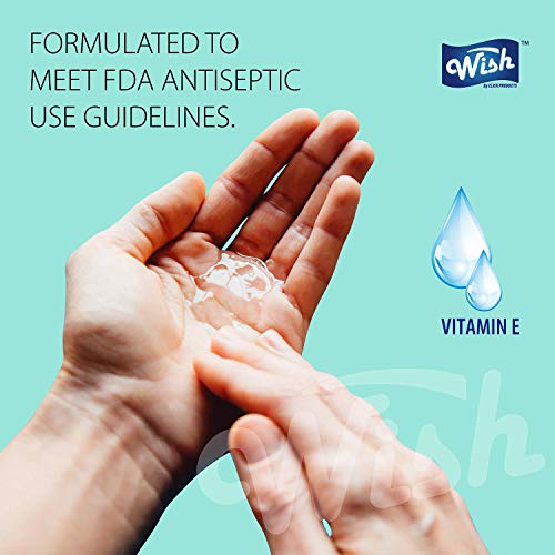 Дезинфектант за ръце Wish с витамин е на 67,6 грама с Блясък и дръжка За Носене
