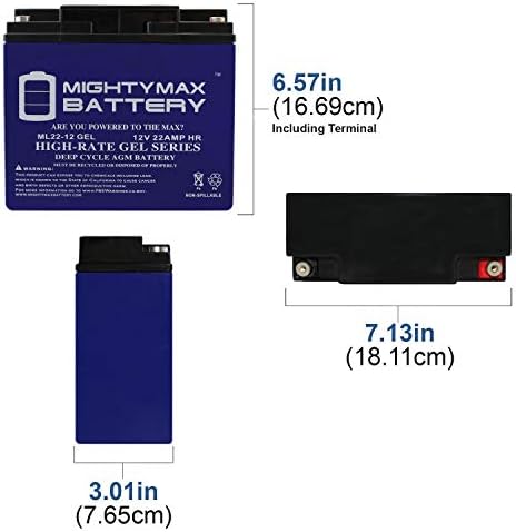 Гел батерия 12V 22AH Заменя Генератор Powerland Капацитет от 10 000 W - 4 опаковки
