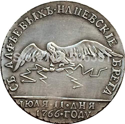 Монета на повикване Руски Монети 1766 22 мм Копие за Домашния интериор на Офис Събиране на Монети