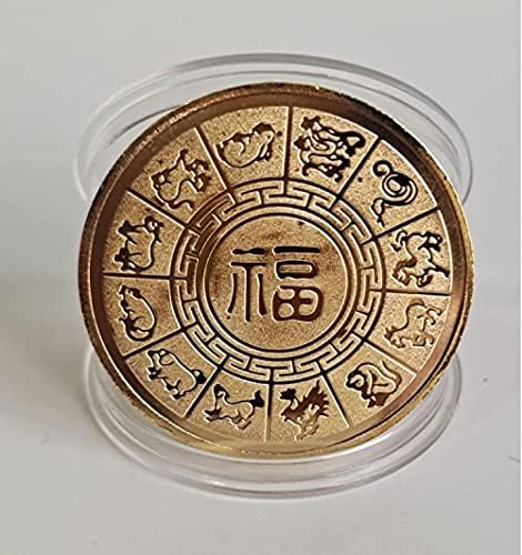 Криптовалюта Златна Възпоменателна Монета 2022 Тигровая Медал На Зодиакалния Пояс Тигър Защитен Калъф Щастливата Монета Лична