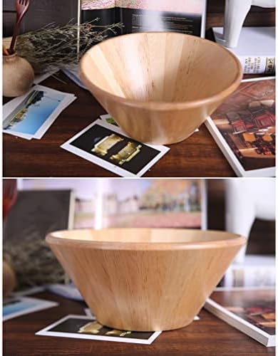 Дървена Сервировочная Купата на Hemoton за плодове или салати 28 см Дървена Салатница в Японски стил Селски