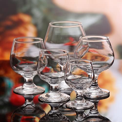Чашки, Комплект от 6 питиета на 6 унции / Прозрачни чашки / Сладък чашки / Са идеални за дегустация на ракия / Стъклени