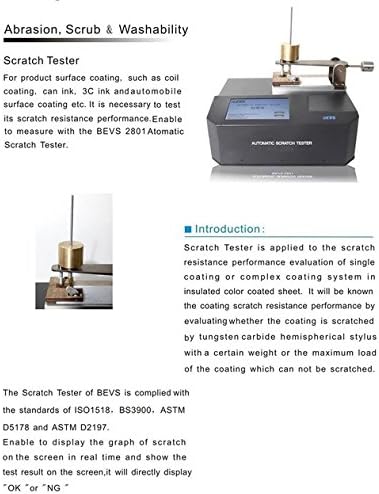 Автоматичен тестер драскотини Gowe тестери ISO 1518 BS3900 ASTM D5178 & D2197 Скорост царапания: 30-40 mm /сек
