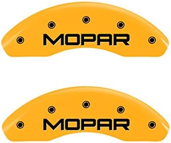 Капачки на челюстите MGP 42013SMOPYL Жълта капачка на челюстите (комплект от 4 броя, отпред и отзад гравирано: MOPAR, жълто
