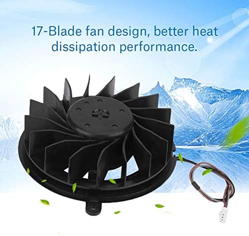 Вентилатор за охлаждане Vbestlife за PS3 Slim, 17 Остриета, Вътрешен Вентилатор за Охлаждане, Смяна на охладител за Playstation