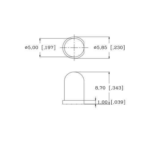 5 mm 6 В Предварително свързан розово led - Ултра ярък (4, 5, 6, В) (опаковка от 50 броя)