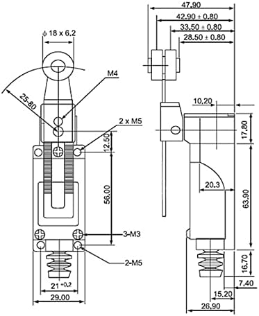 HALONE 10 бр. ME-8104 Незабавен Сачмен Рычажный крайния изключвател за Лазерни Фрези с ЦПУ 5А 250 В ME8104 Микропереключатель (Размер: 1)