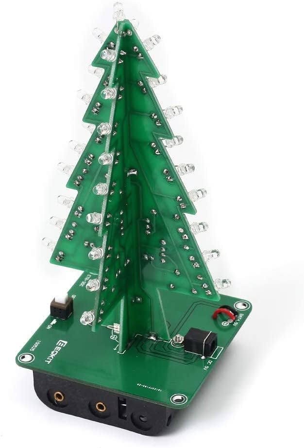 SENELK 2 БР. Коледно Дърво Led Комплект за Запояване Електроника DIY, 7 Цветни 3D Коледни Запоителни DIY проекти за обучение