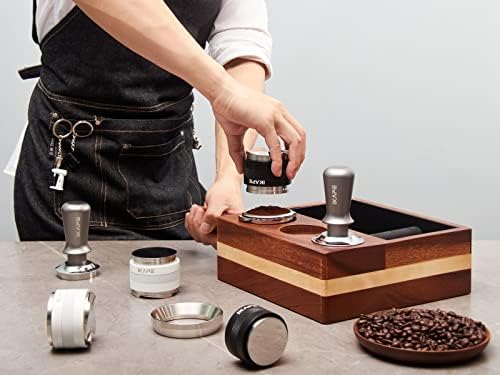 Кафе аксесоари IKAPE, 53-мм опаковка кафе и ръчно трамбовщик, Опаковка еспресо с регулираща се дълбочина