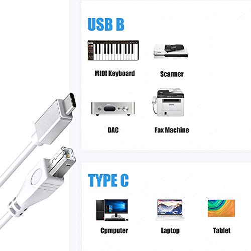 Midi-USB кабел C-USB B с дължина 1 М, Сменяем кабел интерфейс USB Type C-USB Midi за лаптоп на Samsung, Huawei,