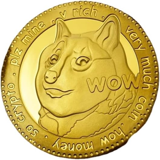 Dogecoin Възпоменателна Монета със Златно и Сребърно покритие, Колекционерски Монети на САЩ Dogecoin, Жетони от сплав,
