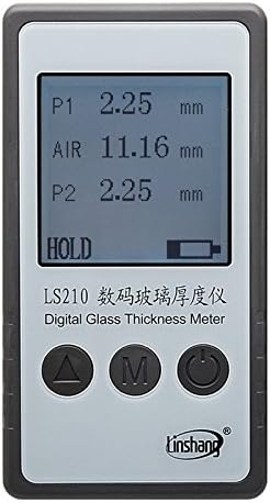Преносим цифров Измерител на дебелина на стъклото LS210 за въздушно пространство със стъклопакет с едно, едно изолирано стъкло IG с разделителна способност 0,2 мм