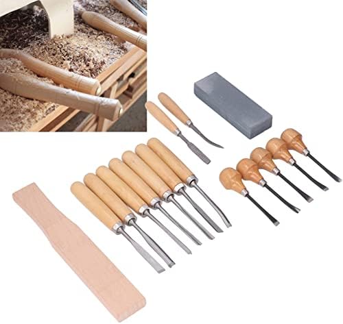 ZOUSHIFU 16 бр. набор от инструменти за дърворезба, определени стамески за дървообработване от неръждаема стомана, ръчен инструмент за рязане, здрава дръжка