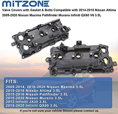 Капак клапани MITZOEN с уплътнение и болтове са Съвместими с Nissan Altima 2014-2018 2009-2020 Nissan Maxima Pathfinder Murano Infiniti QX60 V6 3.5 L Замени # 13264-9N00A 13264-9N00B