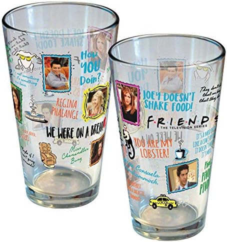 Приятели Известните Класически цитати пинтовый чаша е 16 унции Приятели тв шоу (1 чаена чаша в комплекта)