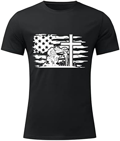 Летни Мъжки Спортни Ризи, Мъжки Пролетно-Летни Тениски за Честването на Деня на Независимостта, Ежедневни