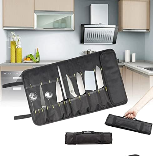 Хвърляне на ножове Senvitate, Чанта за ножа на майстор-готвач, 22 Отделения за ножове и кухненски прибори, Здрав