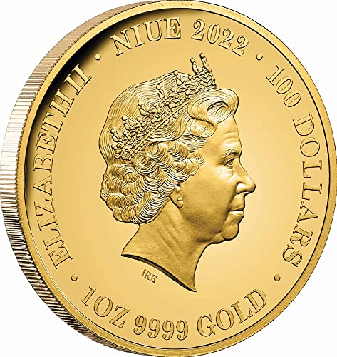 2022 DE Модерна Възпоменателна монета PowerCoin Австралийски Утконос 1 Унция Златна монета от 100$ Ниуе 2022 Proof