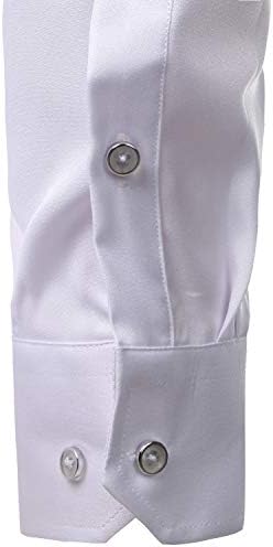 Мъжки Бизнес Официални Ризи ZEROYAA Slim Fit с Дълъг ръкав и копчета, с джоб