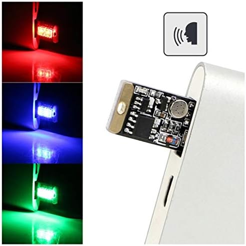 ICBEAMER USB RGB Многоцветное управление с помощта на музика или промяна на цвета в 1 докосване, Plug миниатюрен/нано
