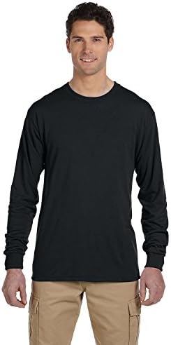 Тениска JERZEES Dri-Power® Performance с дълъг ръкав 2XL Черна