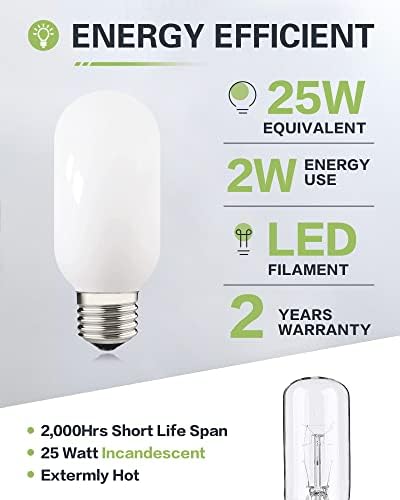 LUMILECT 25 W Еквивалент на E26 Led Невидима Лампа с нажежаема Жичка, Led лампа T45 с регулируема яркост от