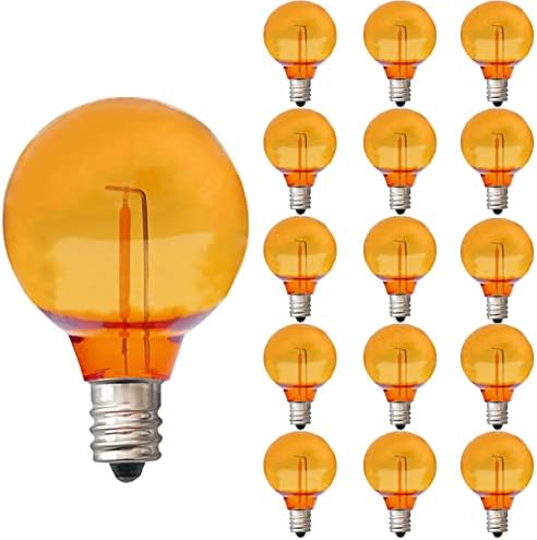Смяна на електрически Крушки G40 Портокал, 1 W, Нечупливи Пластмасови led лампи-Глобуси, Led Гирлянди, G40, работа на смени