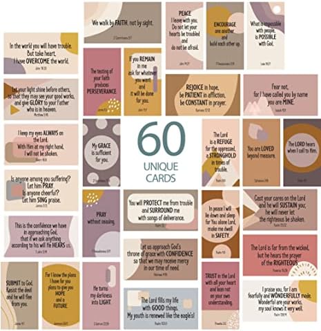 Вдъхновяващи Молитвени Карти DIVERSEBEE, 60 Уникални Картички Със Стихове от Библията, Разнообразни Мини-Картички