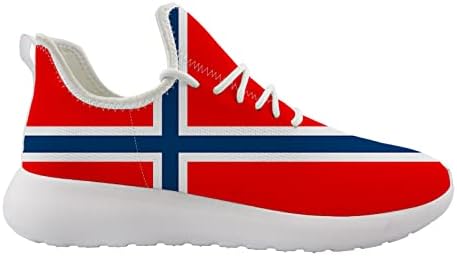 owaheson Flag Norway Мъжки Спортни Обувки За Тенис, Лека Дишаща Обувки За Бягане Маратонки, без закопчалка