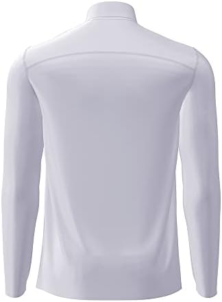 Мъжки Пуловер с цип на една четвърт от Размера на UPF 50 +, Ризи за Риболов, тениски с Дълъг Ръкав, Поло, Риза За Голф,
