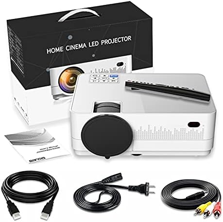 KJHD Проектор LED Мини Микро Портативен HD Видео Проектор с USB за Игрални филми за Домашно Кино (Цвят: Стил на Две)