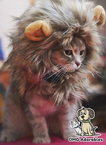 Прекрасен костюм, с Грива на Лъв OMG за Котки