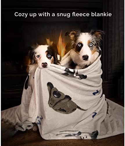 BULLTUG - кош за играчки за кучета и Ультрамягкое одеяло за кучета (комплект от 2 бр.) - Правоъгълна Кошница за съхранение