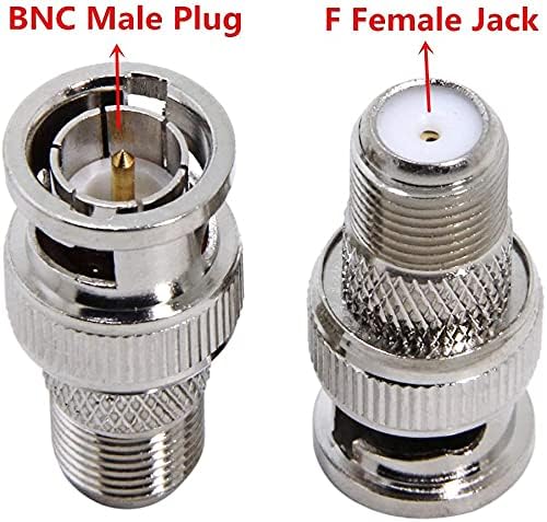 Конектор BNC-F 4 Комплекта Адаптер BNC Male-F Female, Коаксиален Конектор за RG6, RG59 за скенер, Камери за видеонаблюдение