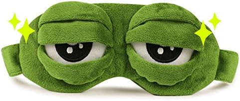 Van Caro 3D Унисекс Лягушачья Маска За очи С Превръзка на очите-Супер Мек Калъф с Подплата, Мультяшная Превръзка На Очите, Blinder, Подаръци за Дълги Полети (Зелен)
