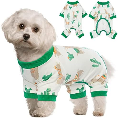 Пижами за кучета от ПЕМЗА, Скъпа Раирана Пижама за домашни любимци за малки до Средни Кучета, Гащеризон със