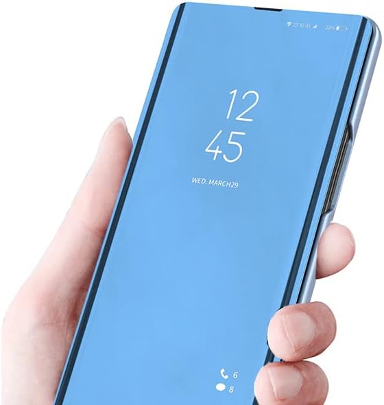COTDINFOR е Съвместим с Samsung Galaxy S23 Ultra Case Огледален вид Прозрачен Блестящ Кожен Флип калъф с поставка